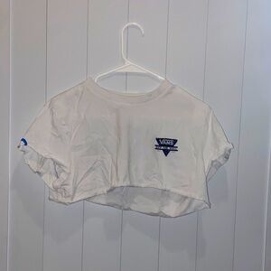 Vans White Logo Crop Top